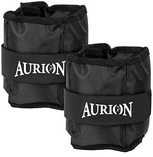 Aurion Weight Bands - 0.5 KG x 2 (Set of 2) | Resistance Exercise | Resistance Bands | Wrist Ankle | Fitness Band | Workout Equipment (Black)