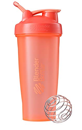 BlenderBottle C01632 Plastic Classic Loop Top Shaker Bottle, 825 ml (Coral)