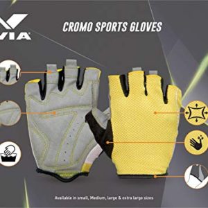 Nivia Cromo Gym Gloves, Extra Large (Yellow/White)