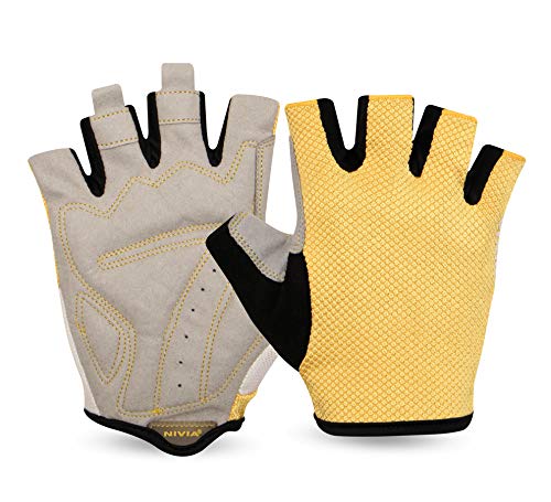 Nivia Cromo Gym Gloves, Extra Large (Yellow/White)