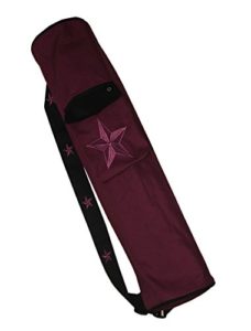 Ryan Smart Premium Style Cotton Yoga mat Bag with Exclusive Embroidery – Plum (Maroon)