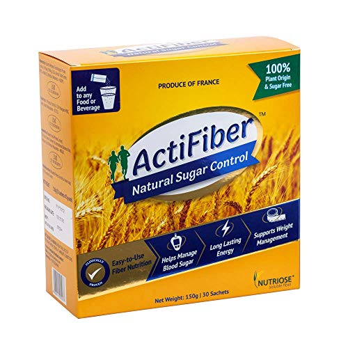 ActiFiber Natural Sugar Control - Diabetes Care Powder | Diabetic Food Product To Control Diabetes Naturally | 100% Nutriose Fiber To Manage Blood Glucose Fluctuations - (150 Gm Pack of 30 Sachets)