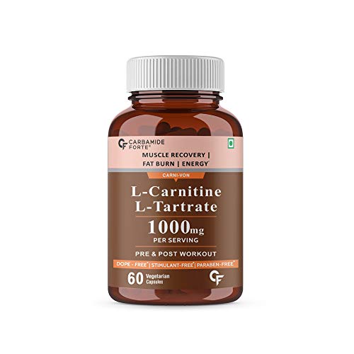 CF Carbamide Forte L Carnitine Supplement 1000mg Capsules for Men & Women | Pre Workout Supplement - 60 Veg Capsules