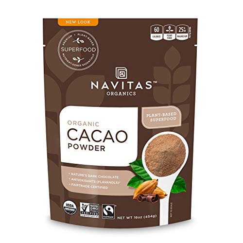 Navitas Organics Cacao Powder, 16oz. Bag - Organic, Non-GMO, Fair Trade, Gluten-Free