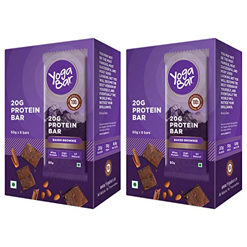 Yogabars 20g Protein Bars Chocolate Brownie | Pack of 12 | 2 x 420g