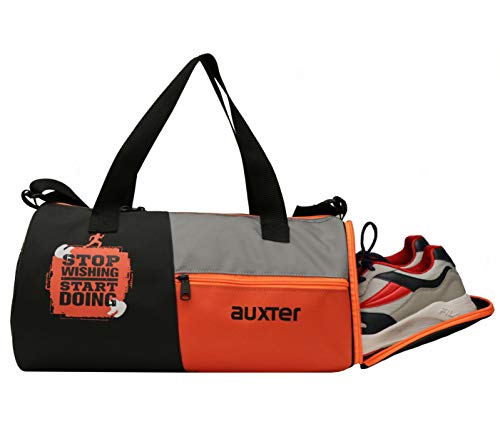 AUXTER Premium Sports Gym Duflle Bag with Shoe Compartment for Men and Women