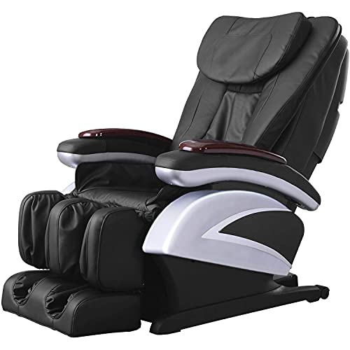 KosmoCare Metal Shiatsu Massage Chair For Stress Relief | Heavy Duty Recliner Chair With Built-In Heat Therapy For Back Pain Relief | Full Body Massage At Home |, Black