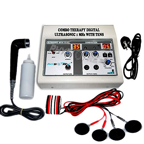 PHYSIOTREX Electrotherapy Equipments | Ultrasound Machine for Physiotherapy | Ultrasonic With TENS | With 1 Year Warranty - Random Color