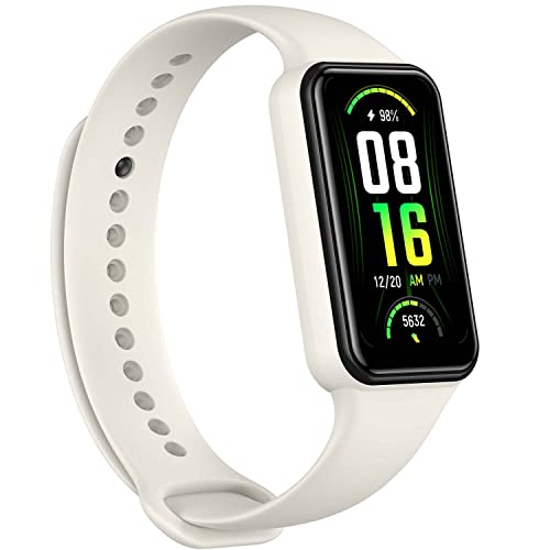 Amazfit Band 7 Activity Fitness Tracker, Always-on AMOLED Display, Alexa Built-in, Up to 18-Day Battery Life, 24H Heart Rate & SpO2 Monitoring, 5 ATM Water Resistant, 120 Sports Modes (Beige)