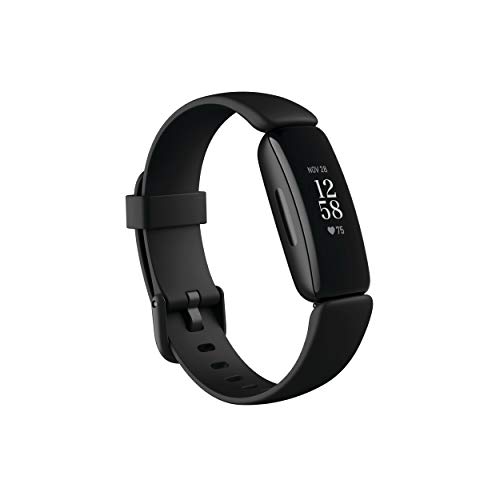 Fitbit Inspire 2 Health & Fitness Tracker with a Free 1-Year Premium Trial, 24/7 Heart Rate, Black/Black, One Size (S & L Bands Included)