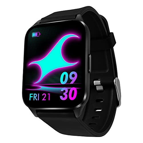 Fastrack Unisex New Reflex Beat+ Smartwatch|1.69 Ultravu Display|500 Nits Brightness|60 Sports Modes|100+ Watchfaces|24 * 7 Hrm|Spo2|Sleep Tracker|Music & Camera Control 5 Days Battery|Ip68 (Black)