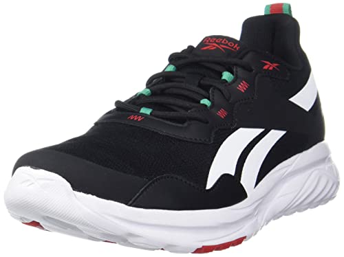 Reebok Men Synthetic Beat Run Running Shoes Black - White - Court Green - Vector RE UK 9