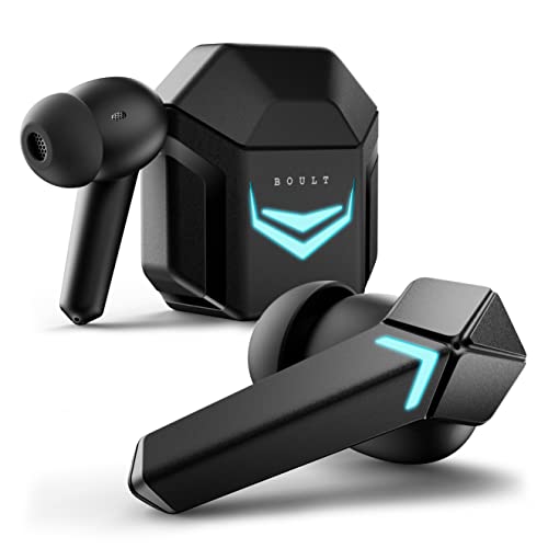 Boult Audio Ammo True Wireless in Ear Earbuds with 40ms Lowest Latency, 40H Playtime, ENC Mic, 13mm Bass Drivers, Interactive LED, Type-C Fast Charging (10Min=150min) Bluetooth Ear Buds